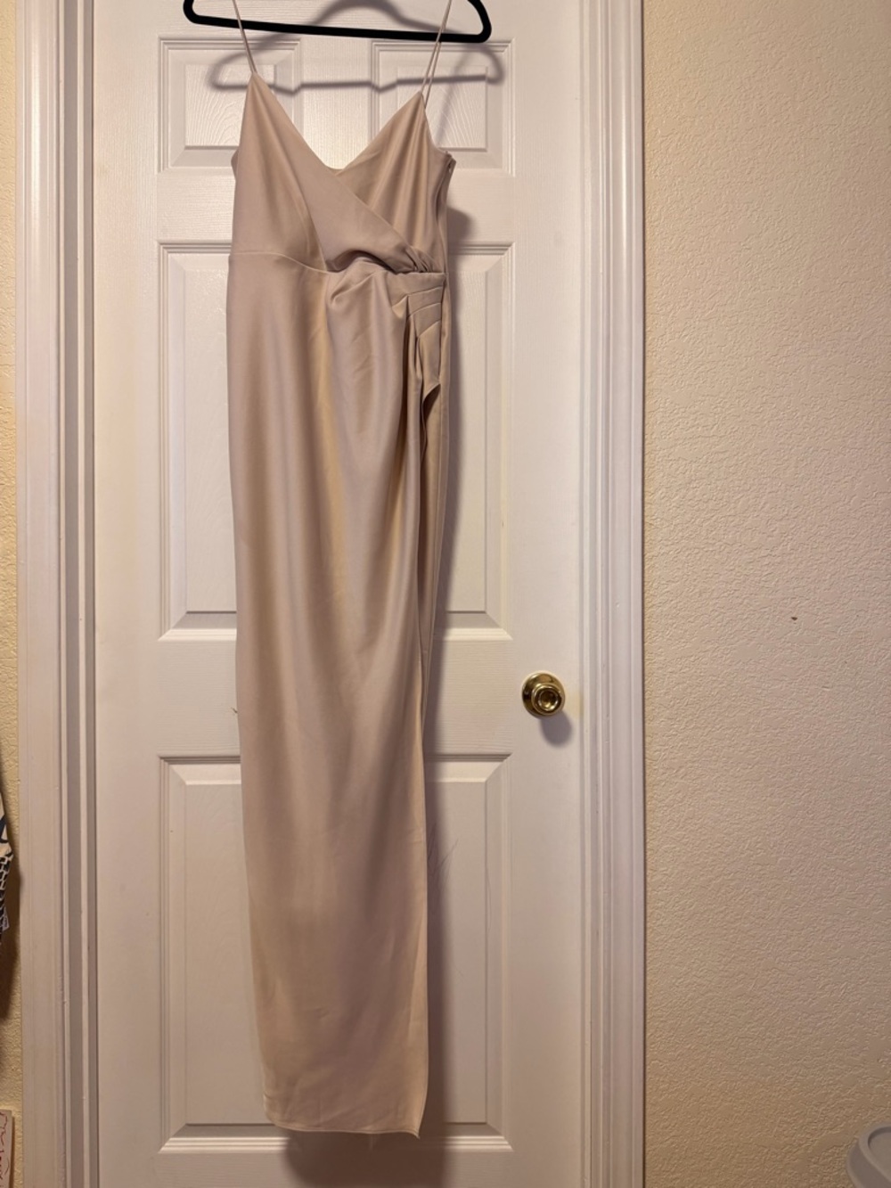 BHLDN Freya Satin Charmeuse Maxi Dress - Champagne - Size 6 - Picture 4 of 8